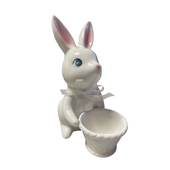 Ceramic Bunny Decorative Holders - Set of (2) - Picture 2 of 4